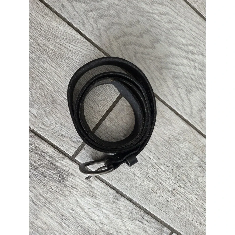 Joes Belt Mens 38 Black Leather Oval Buckle Classic Casual 46